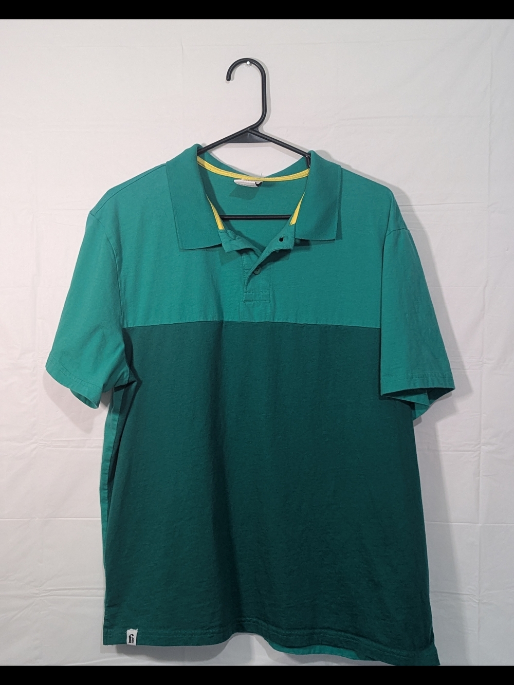 Bonobos Fielder Polo Shirt Men's Large Green Colorblock Short Sleeve Casual Golf